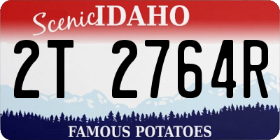 ID license plate 2T2764R