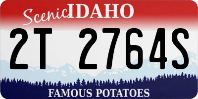 ID license plate 2T2764S