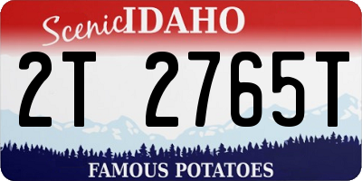 ID license plate 2T2765T