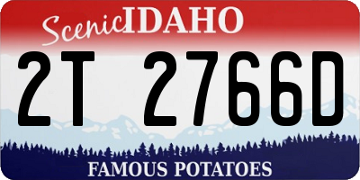 ID license plate 2T2766D