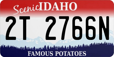 ID license plate 2T2766N