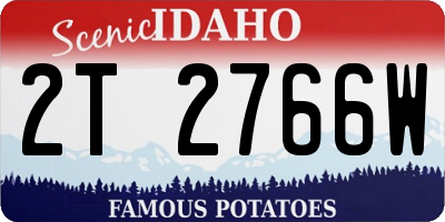 ID license plate 2T2766W