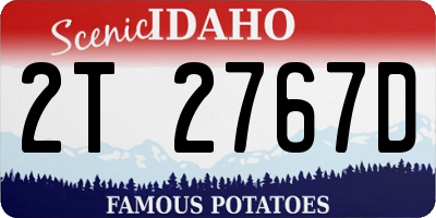 ID license plate 2T2767D