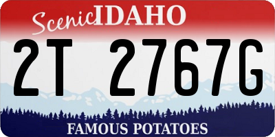 ID license plate 2T2767G