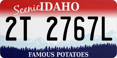 ID license plate 2T2767L