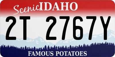 ID license plate 2T2767Y