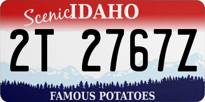 ID license plate 2T2767Z