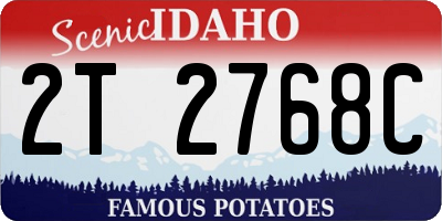 ID license plate 2T2768C