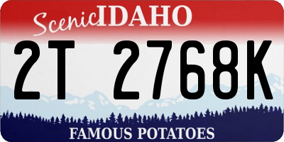 ID license plate 2T2768K