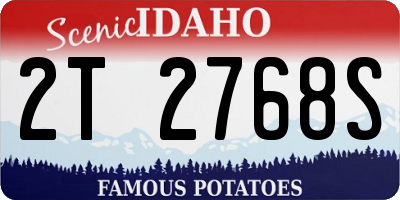 ID license plate 2T2768S
