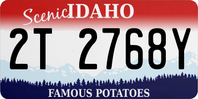 ID license plate 2T2768Y