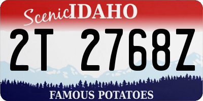 ID license plate 2T2768Z