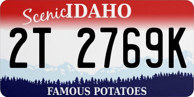 ID license plate 2T2769K