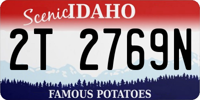 ID license plate 2T2769N