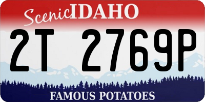 ID license plate 2T2769P