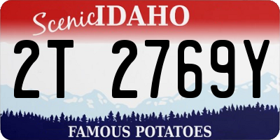 ID license plate 2T2769Y