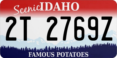ID license plate 2T2769Z