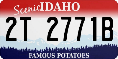 ID license plate 2T2771B