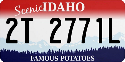ID license plate 2T2771L