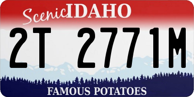 ID license plate 2T2771M