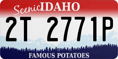 ID license plate 2T2771P