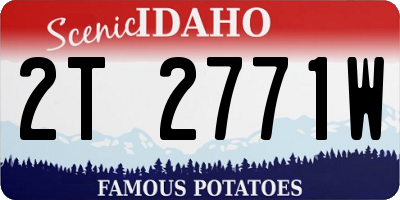 ID license plate 2T2771W