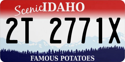 ID license plate 2T2771X