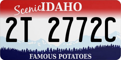 ID license plate 2T2772C