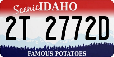 ID license plate 2T2772D