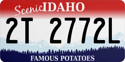 ID license plate 2T2772L