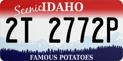 ID license plate 2T2772P