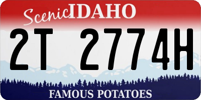 ID license plate 2T2774H