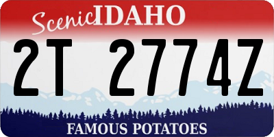ID license plate 2T2774Z