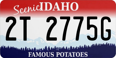 ID license plate 2T2775G