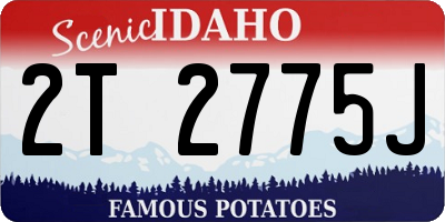 ID license plate 2T2775J