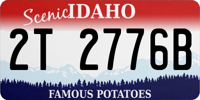 ID license plate 2T2776B