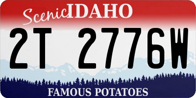 ID license plate 2T2776W