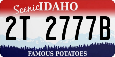 ID license plate 2T2777B