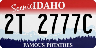 ID license plate 2T2777C