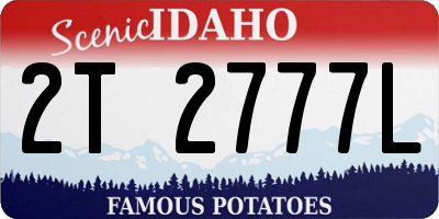 ID license plate 2T2777L