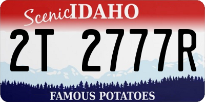 ID license plate 2T2777R