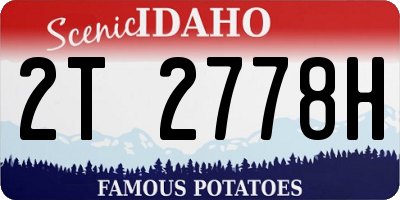 ID license plate 2T2778H