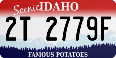 ID license plate 2T2779F