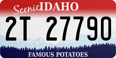 ID license plate 2T2779O