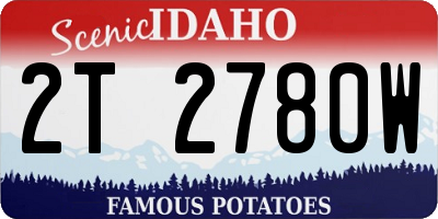 ID license plate 2T2780W