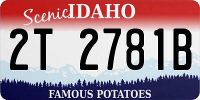 ID license plate 2T2781B