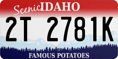 ID license plate 2T2781K
