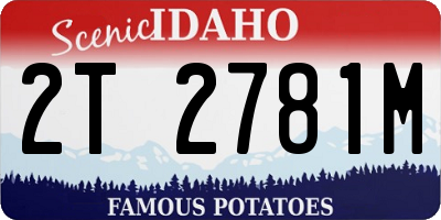 ID license plate 2T2781M