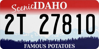 ID license plate 2T2781O