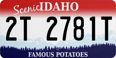 ID license plate 2T2781T
